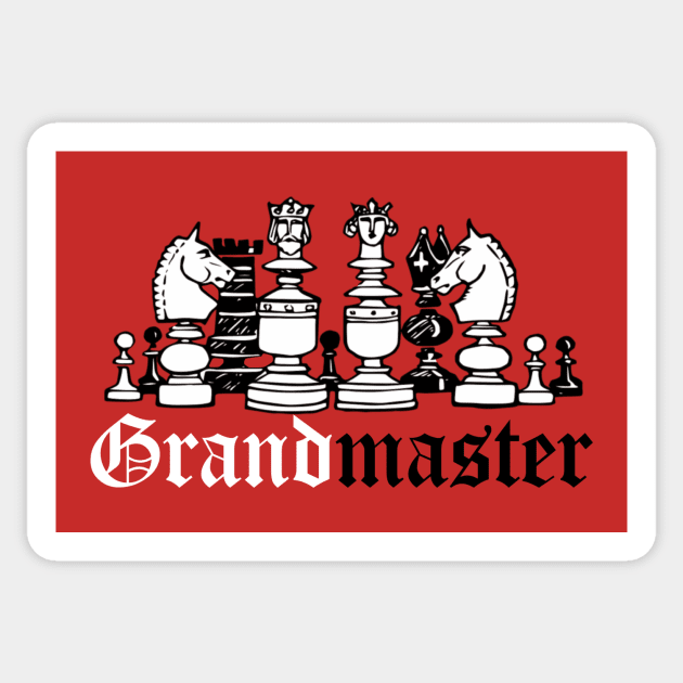 Chess Grandmaster Sticker by LefTEE Designs